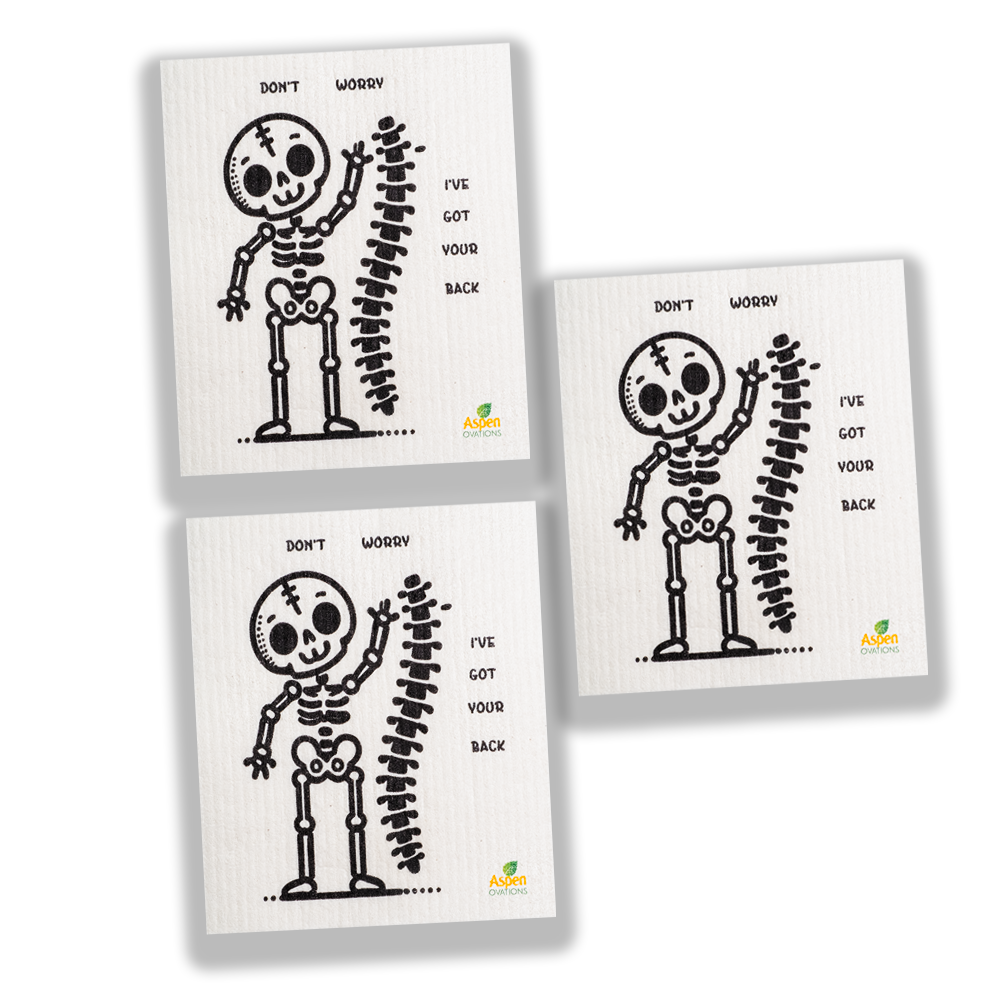 Halloween / I've got your back Set of 3 Swedish Dishcloth Eco-Friendly Reusable Swedish Dishcloth – Ultra-Absorbent, Eco-Friendly Kitchen Sponge Cloth for Cleaning, Washing Dishes & Replacing Paper Towels – Zero Waste, Sustainable Home Essential