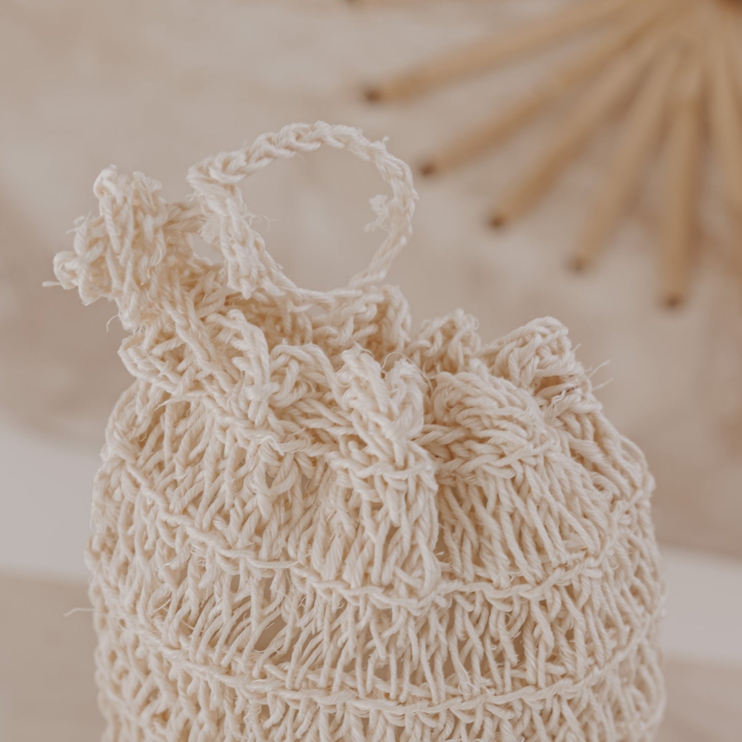 Handmade Natural Fiber Body Scrubber β Eco-Friendly Exfoliating 2 Soap Saver Pouch, Sustainable Shower & Bath Sponge