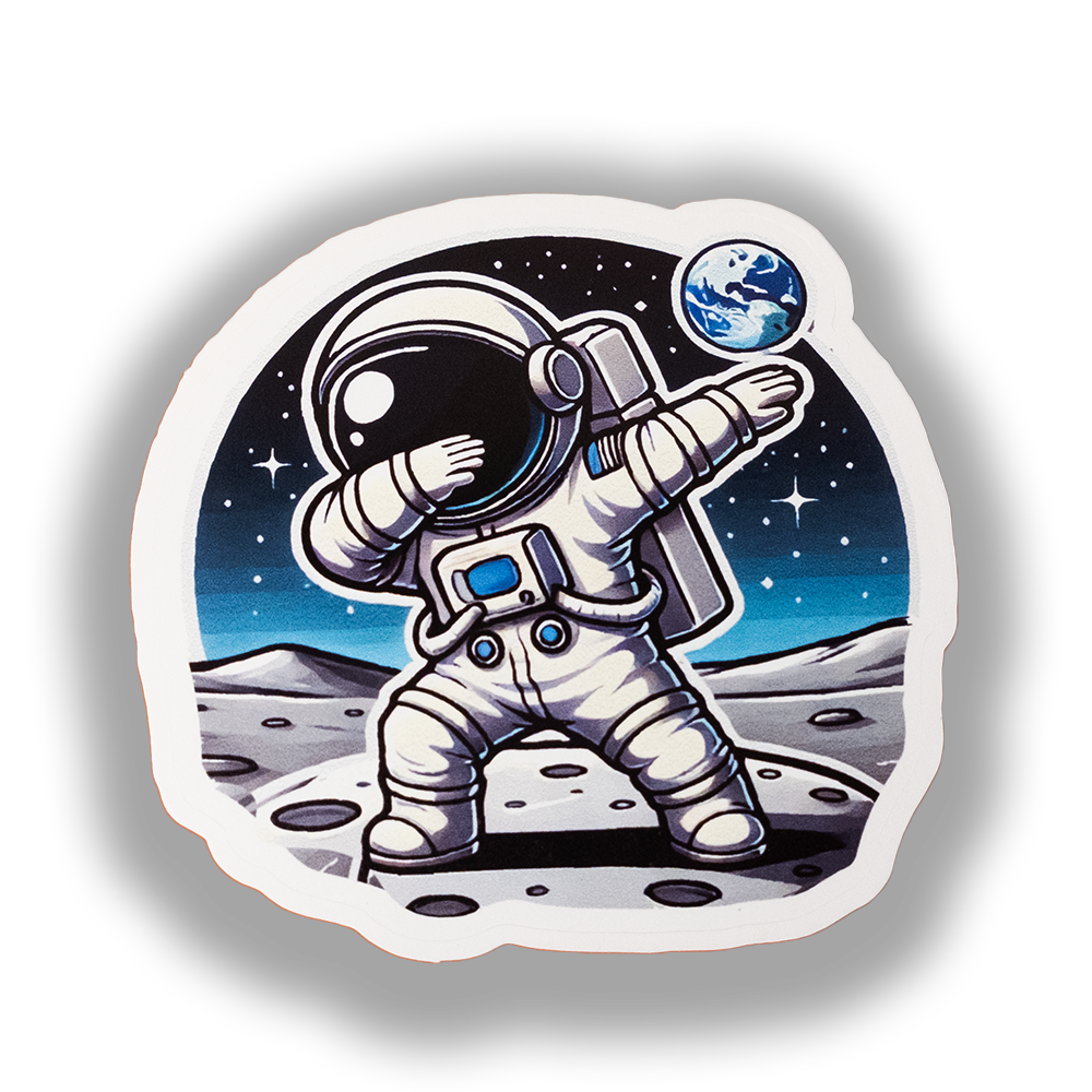 5 pc Dabbing Astronaut Sticker – Funny Space Vinyl Decal for Laptops, Water Bottles & More!