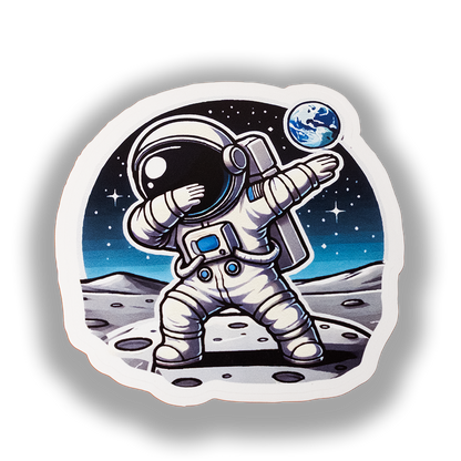 5 pc Dabbing Astronaut Sticker – Funny Space Vinyl Decal for Laptops, Water Bottles & More!