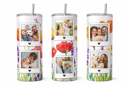 Custom 20 oz Skinny Tumbler – Personalized Stainless Steel Cup with Photo, Name-Best Mom Sublimated Tumbler with Lid & Straw, Gift for Mom, Dad, Business (Copy)