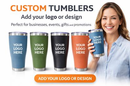 20 oz Custom Tumbler – Personalized Logo Travel Cup for Businesses, Events & Gifts