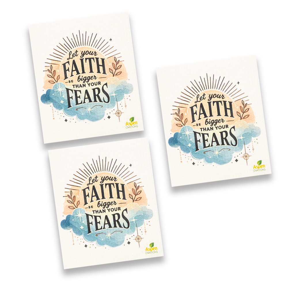 Faith-Inspired Set of 3 Swedish Dishcloth – Christian Home Decor, Inspirational Kitchen Towel, Reusable Cleaning Cloth, Spiritual Housewarming Gift, Eco-Friendly Encouragement Gift