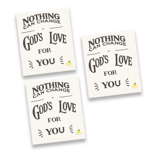 God's Love Set of 3 Swedish Dishcloth – Christian Kitchen Towel, Inspirational Home Decor, Reusable Cleaning Cloth, Faith-Based Housewarming Gift, Eco-Friendly Scripture Gift