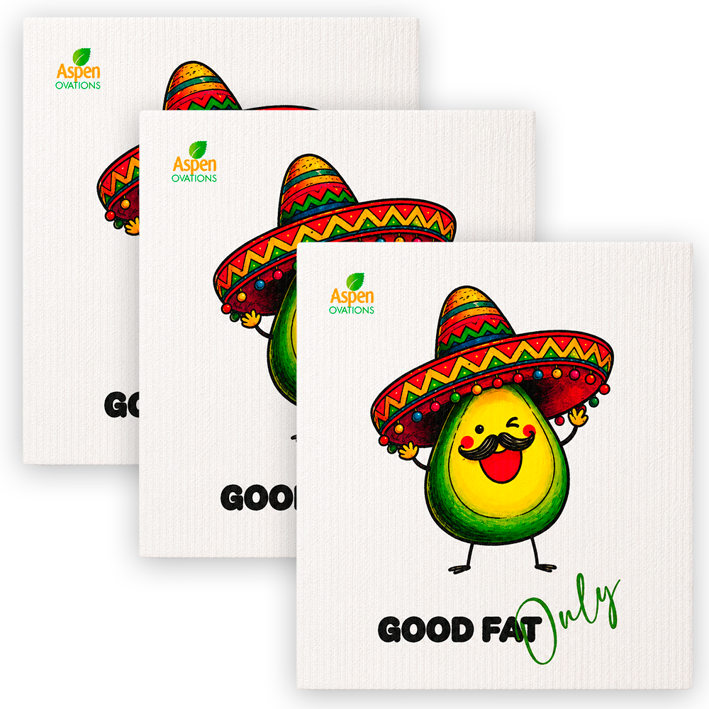 Good fat Swedish Dishcloth | Funny Avocado Kitchen Cloth | Reusable Eco Friendly Sponge Cloth | Cute Cinco de Mayo Decor | Avocado Lover Gift