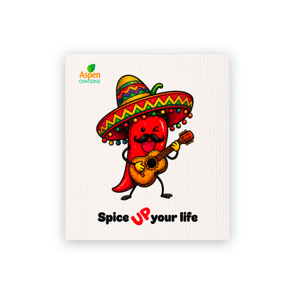 Spice up your life Swedish Dishcloth Set | Funny Taco Avocado Chili Pepper Kitchen Cloths | Reusable Eco Friendly Sponge Cloth Bundle | Cinco de Mayo Decor Gift Set (Copy)