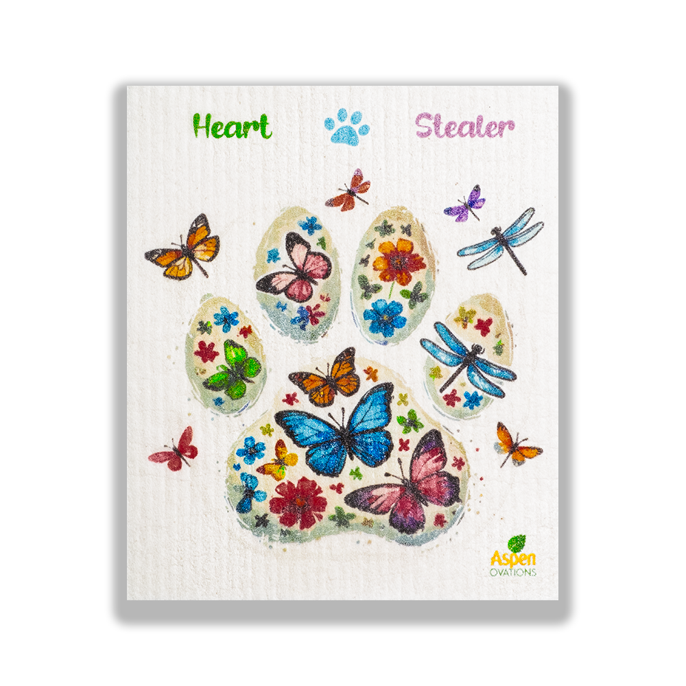 Dog Paw Heart-Stealer Swedish Dishcloth Eco-Friendly