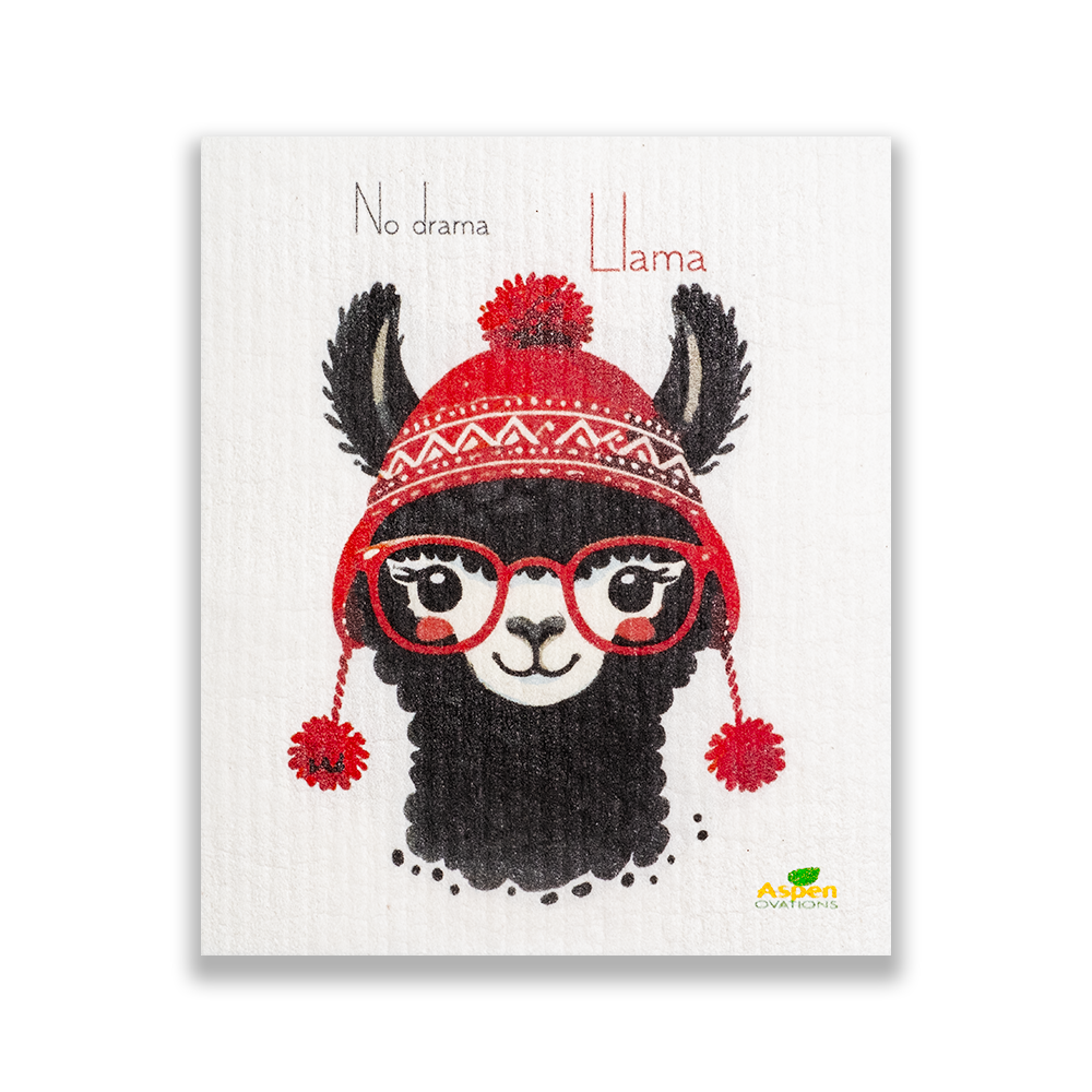 Llama / No Drama Llama Swedish Dishcloth Eco-Friendly