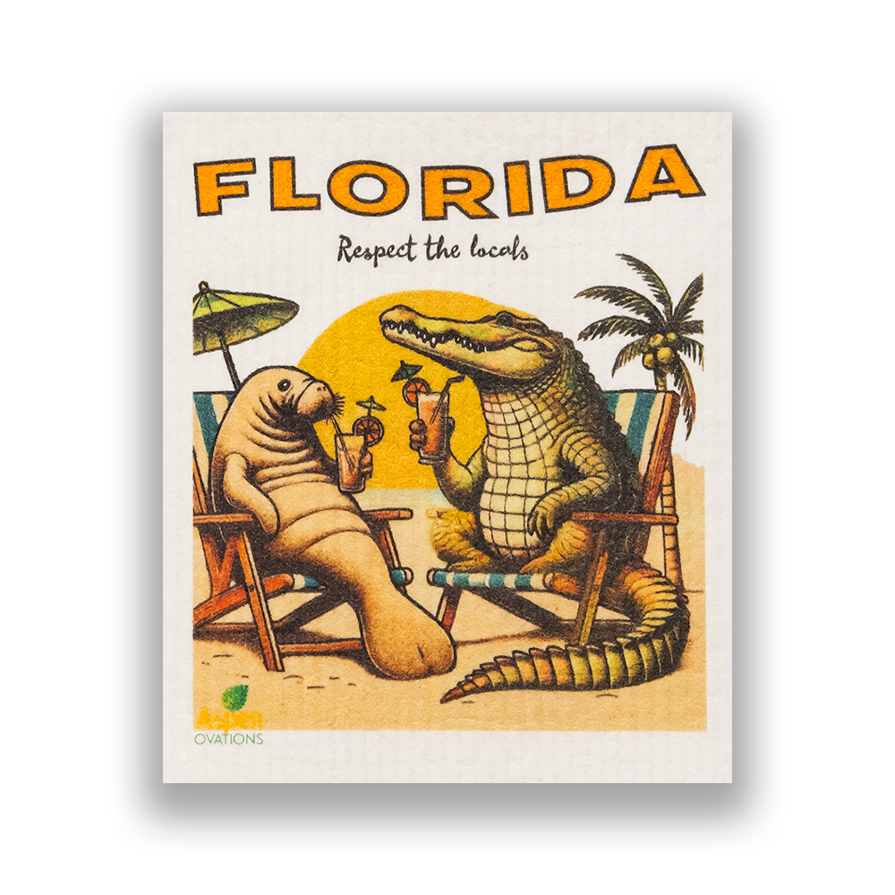 Florida Locals Swedish Dishcloth | Sunshine State Kitchen Decor | Reusable Sponge Cloth