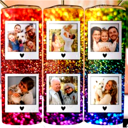 Custom 20 oz Skinny Tumbler – Personalized Stainless Steel Cup with Photo, Name or Logo, Sublimated Tumbler with Lid & Straw, Gift for Mom, Dad, Business