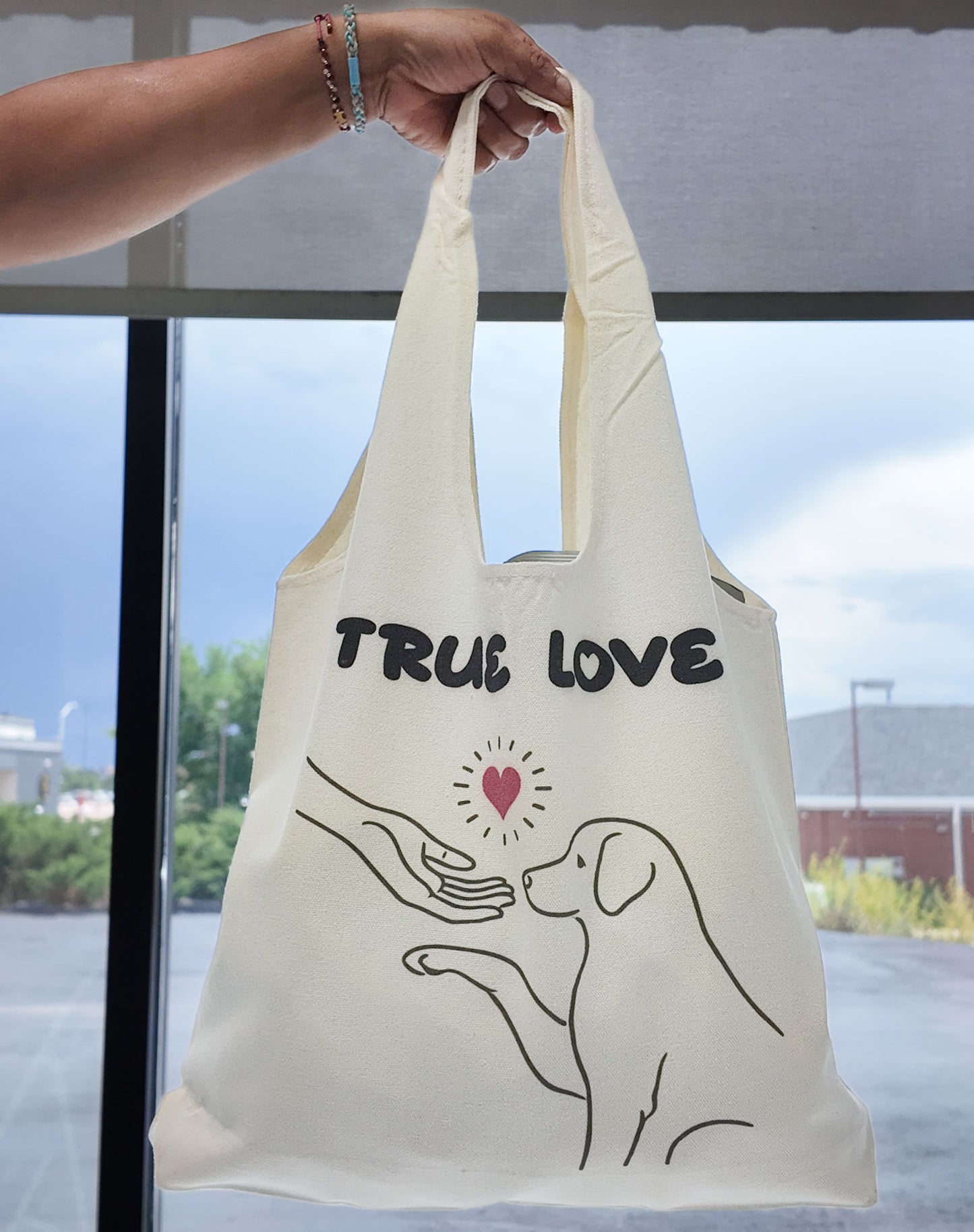 Eco-Friendly Canvas Tote Bag Reusable Shopping TRUE LOVE