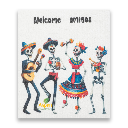 Dia de los muertos-Happy day of the dead Dishcloth Eco-Friendly