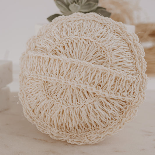 Handmade Natural Fiber Body Scrubber – Eco-Friendly Exfoliating, Sustainable Shower & Bath Sponge (Copy)